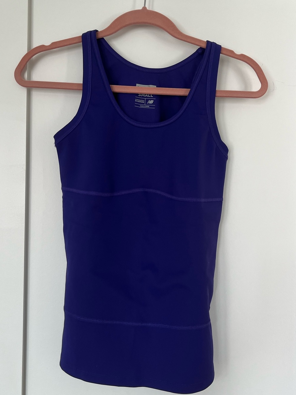 New Balance athletic tank tops in purple, black, and white. Size S. Never worn.